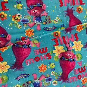 SPRING CREATIVE Trolls Cotton Fabric NEW Poppy True Colors Show Me A Smile BTY